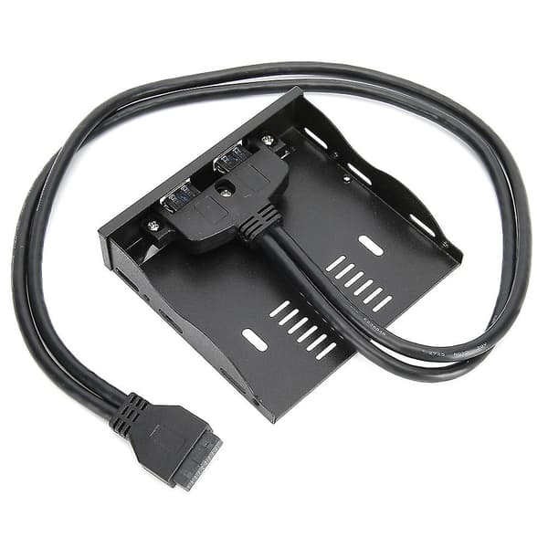 USB 3.0 Floppy Bay Frontpanel med 19 Pin til 2 USB 3.0 Interface HUB