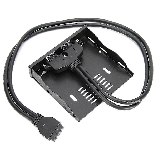 USB 3.0 Floppy Bay Frontpanel med 19-pinners til 2 USB 3.0 Grensesnitt HUB