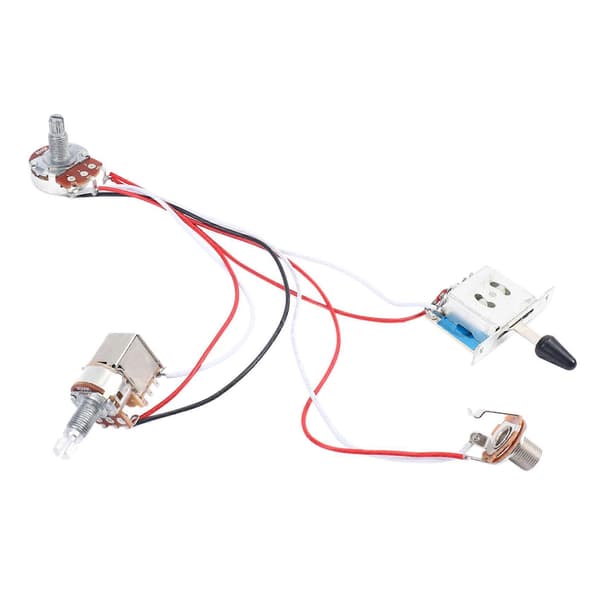 Elektrisk Gitarrkopplingssats 1 Volym 1 Ton 3 Växelspak 500K Potar Jack 1 Set