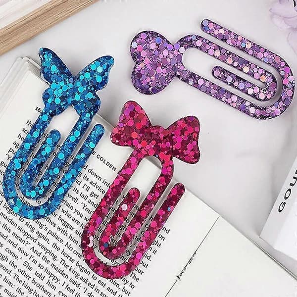 Jumbo Papirclips Resin Bogmærkeforme, 6-rums Epoxy Resin Bogmærkeforme