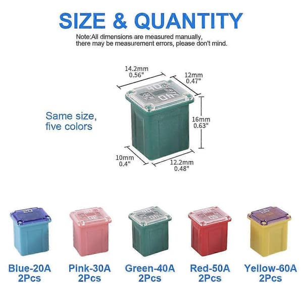 Lavprofil Mini Jcase sikringssortiment for bil (10 stk)