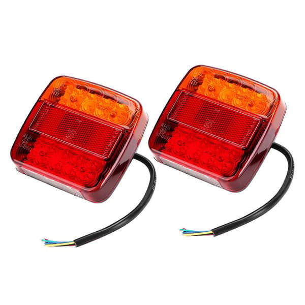 2 stk 12V 20LEDs Båt, Lastebil, Tilhenger Baklys Indikator Stopp Bremslys Blinklys