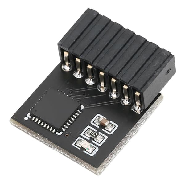 TPM 2.0 Krypterings Säkerhetsmodul 14-stifts Stark Kryptering TPM-Processor Svart TPM-Modul Systemkomponenter för Asus