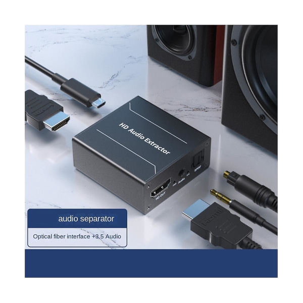 -kompatibel Audio Splitter 4k30hz Hd Signal 3.5 Audio Extractor Optisk Audio Converter Audio Adapt