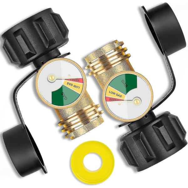 Propantankmåler Gasslekkasjedetektor Gasstrykkmåler Universal Type 1-tilkobling, 2 pakker (d-4)