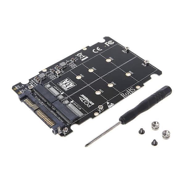 M.2 SSD til U.2 Adapter 2-i-1 M.2 NVMe og SATA-buss NGFF SSD til PCI-E U.2 SFF-8639 Adapter PCIe M2 Ad