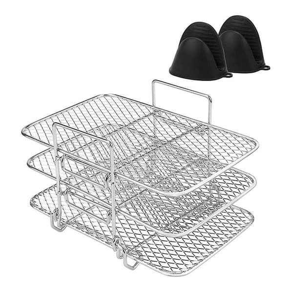 Airfryer-rist til Ninja Airfryer Multi-Layer Dobbelt Kurv Airfryer Rustfrit Stål Grillrist