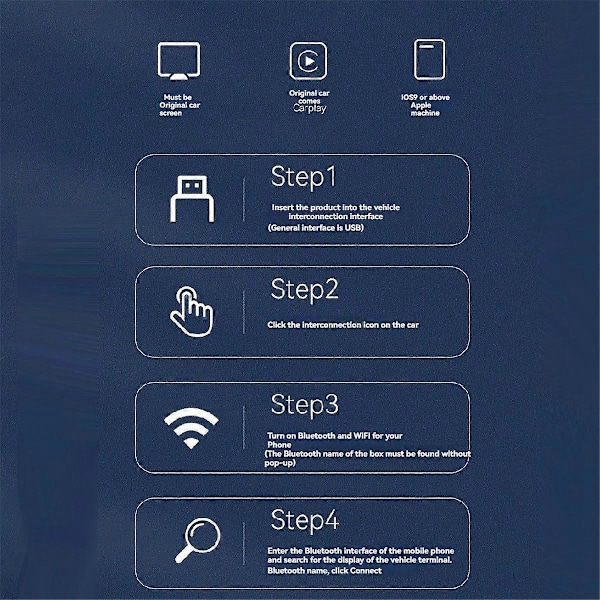 2-in-1 CarPlay Langallisesta langattomaan CarPlay- ja Android Auto -adapteri Type-C/USB Ai Box WiFi Bluetooth Ca