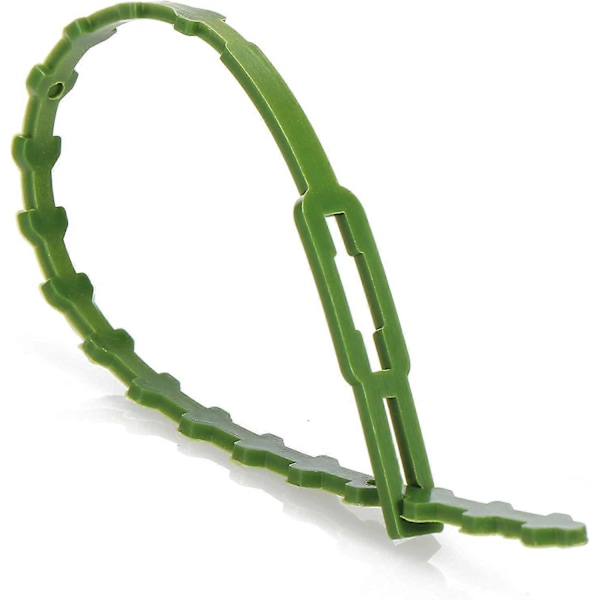 200x Grøn Plast Vegetabilsk - Stabiliserer Planter - Træbindingsbånd - Plantefiksering - Planteklips
