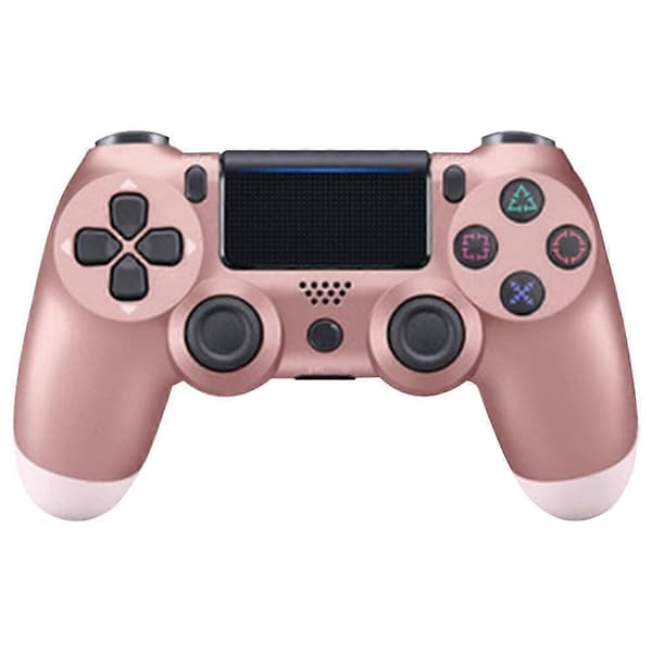 Trådløs Spilcontroller Ps4 Controller Bluetooth Dual Head Head snefnug Håndtag Joystick Mando Game Pad - Rosaguld -