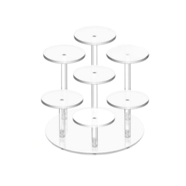 Julgranspynt Displayställ 7 Kolumner Akryl Transparent Displayställ För Cupcake, Smycken D