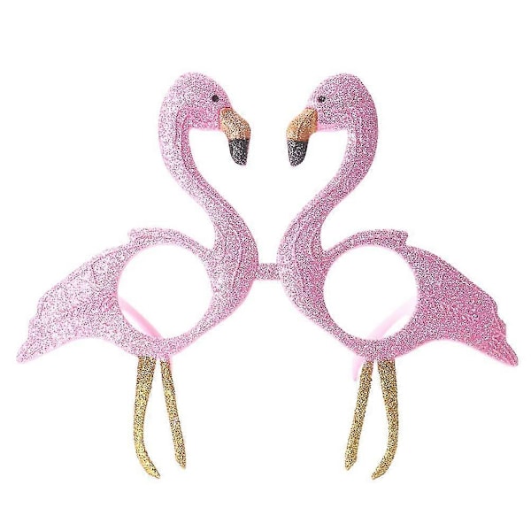 Uutuus Glitteröity Pinkki Flamingo Koriste Fanci-frames Juhlatarvike Silmälasit Huijausjuhlat
