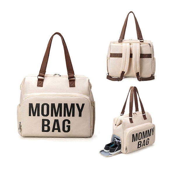 BabyCareMommy Ryggsekk - Stor Kapasitet Stelleveske for Gravide Kvinner med Barnevogn Skulderstropp