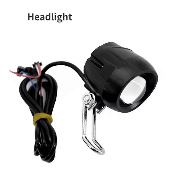 LED Frontlykt med Horn, Frontlys for Elektrisk Sparkesykkel, E-sykkel, Sparkesykkel Deler, 10in, f