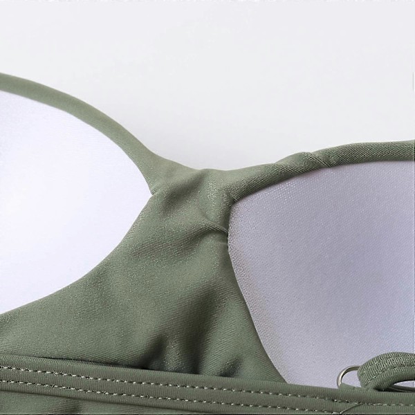 Dame Højtaljet Bandage Bikini Sæt Wrap To Dele Push Up Badetøj