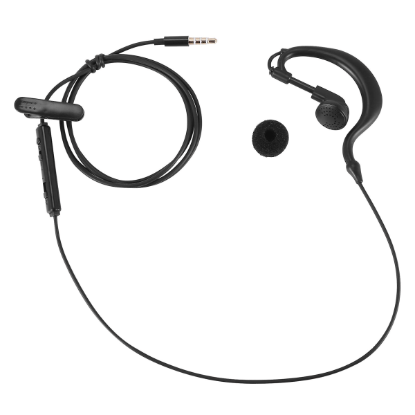 3,5 mm Single In-Ear Mono øretelefon Øreplugg Hodetelefon med mikrofon for telefon for Samsung