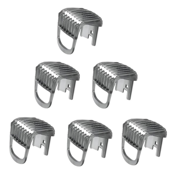 6 stk. Skjeggtrimmerkam for barbermaskin Qt3300 Qt3310 Qt4000 Qt4005 Qt4007 Qt4008 Qt4012 Qt4013 Qt4014 Qt4015 Xa4003
