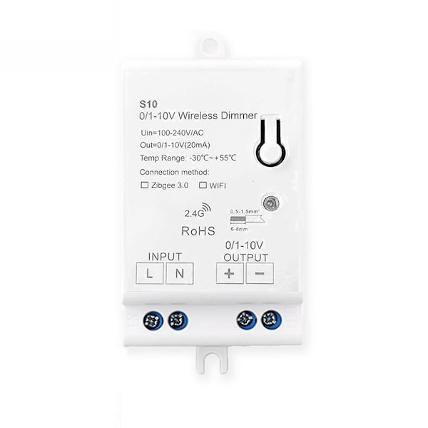 AC100-240V ZigBee 0/1-10V LED Lysdimmer Kontroller Smart Life Tuya Kontroll App for 0-10V LED Dimbare Strømforsyninger