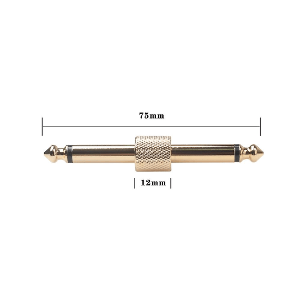 5 stk 1/4 tommer 6,35 mm Gitar Effektpedal Kobling Jack Grensesnitt Kabel Adapter Elektrisk