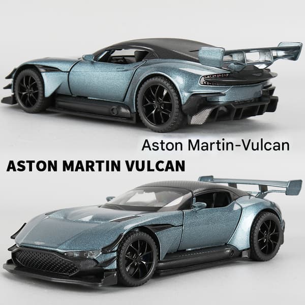 1:32 Asmartin Vulcan legeringsbil modell simulering prydnadsföremål leksaksbil Yellow