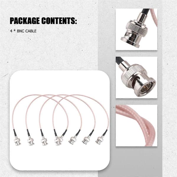 4 st 3G HD SDI-kabel BNC-kabel 30 cm 75 Ohm för kameror BMCC videoutrustning Stöder HD-SDI 3G-SDI 4