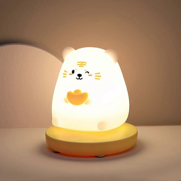 Sød Dyre Natlampe Tegneserie Kreativ Touch Dæmpning Blødt Lys Holdbar Kan Bruges Sikkert Velegnet Til Børneværelse Soveværelse (panda)