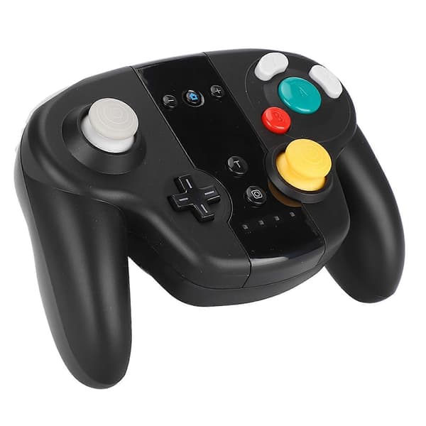 Trådløs Bluetooth Game Controller NFC Motion Sensor Dual Motor Gamepad Grip til Switch (Sort farveæske)