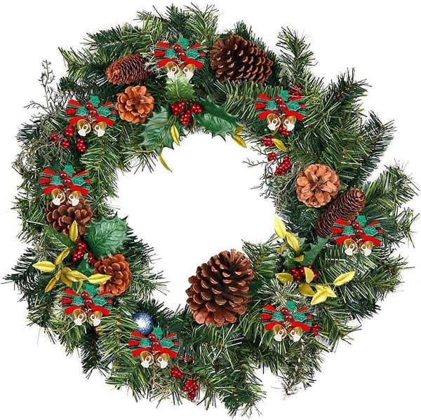 24 st julbågar med klockor, julkransbågar, mini julgranbågar, juldekorativa bågar