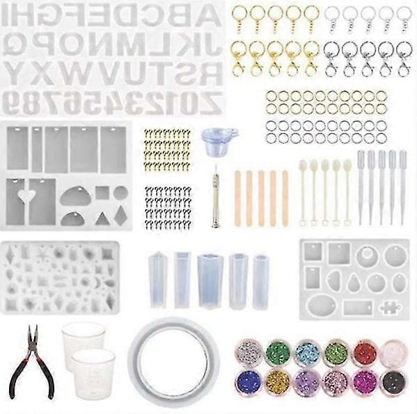 DIY Resin Bokstav Ornament Silikonform, 186 stk, Lysform