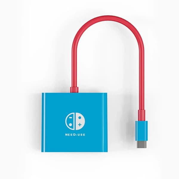 Type-C til HDMI 3-i-1 dokkingstasjon, telefon- og datakonverter, Switch spillkonsoll skjermspeiling dokkingstasjon