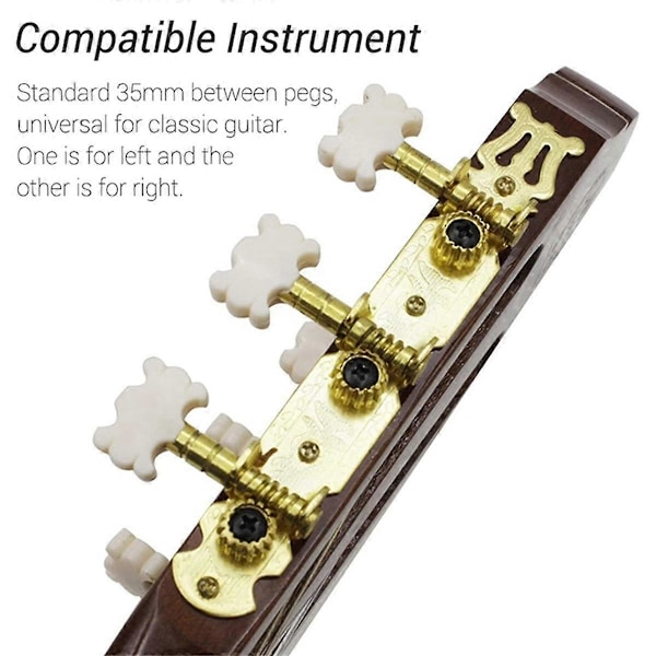 Gitar Stemmeplugger, Klassisk Gitar Knott, Akustisk Gitar Stemmesnor Knapp, Gitar Stemmeplugger Ke