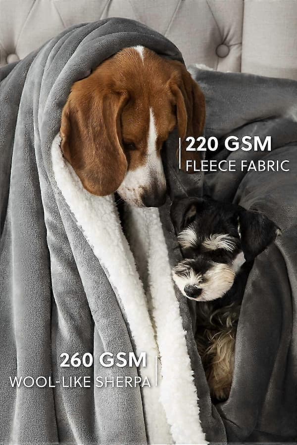 Ruudullinen Fleece-sohvapeitto - Harmaa sohvanpeitto 150cmx200cm