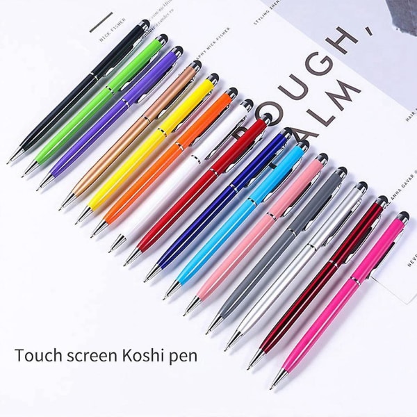 15 stk. Stylus til Touchscreen Metal Pen Multicolor Stylus til Touchscreen Mobiltelefoner