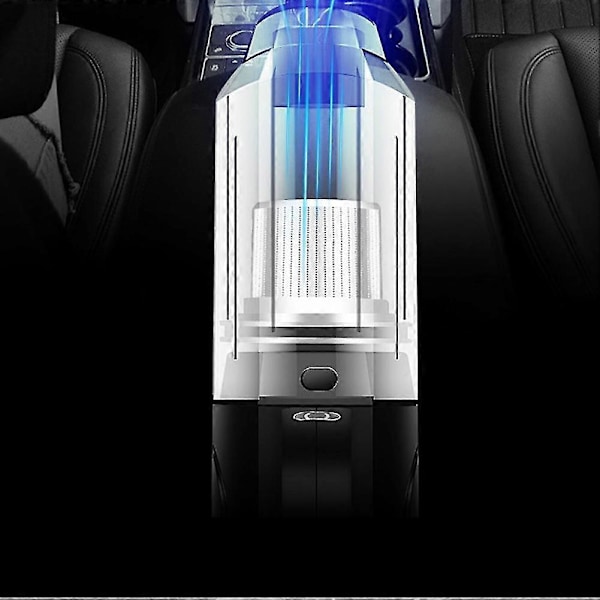 4 i 1 250w 25000pa Håndholdt støvsuger med LED-lys - svart