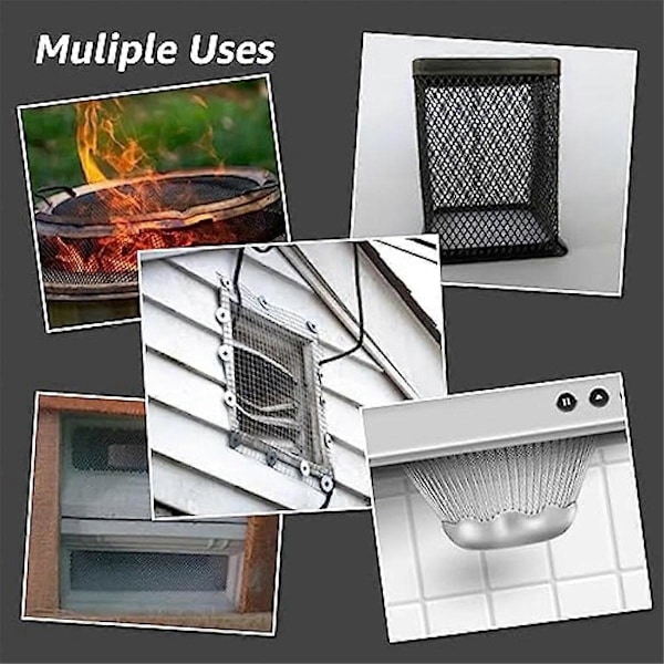 6 kpl 30x21cm metalliverkko, 20 Mesh ruostumaton teräsverkko, ruosteenkestävä metalliverkko DIY-projekteihin, tuuletusaukkoihin, suodatinverkkoon, puutarhaan