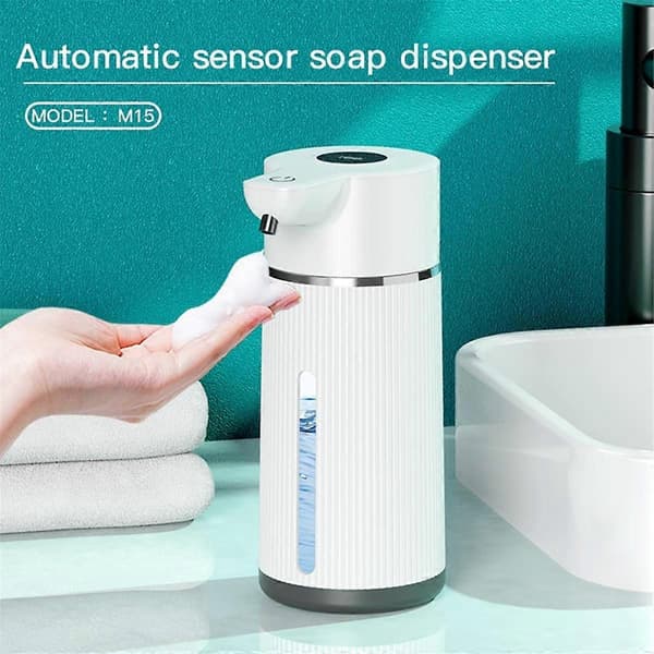 420ML Automatisk Sæbedispenser med Skum 4 Gear Infrarød Sensor USB Genopladelig Dispenser Vægmontering