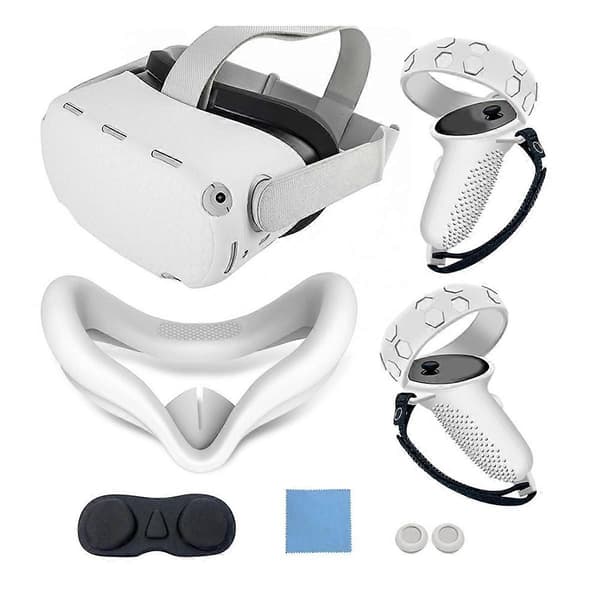 Skyddskåpa Handkontrollgrepp VR Skalskydd VR Silikonfodral Ansiktsskydd Linsskydd för C