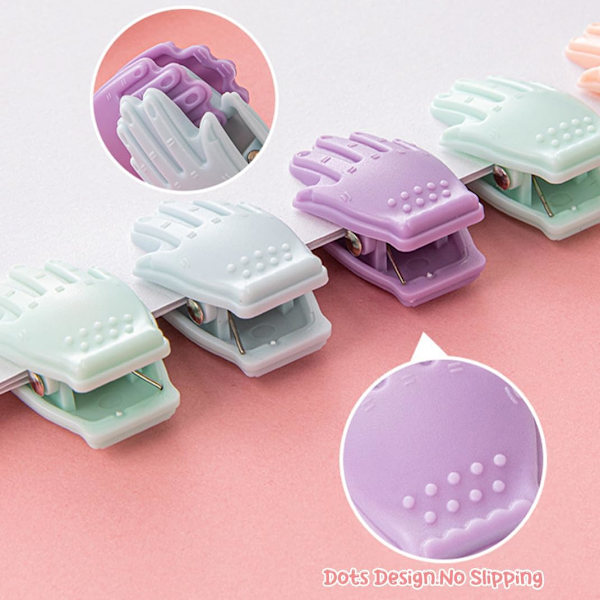 16 söta handformade mini plastbindare, 2 * 3cm klämmor, (16 stycken)