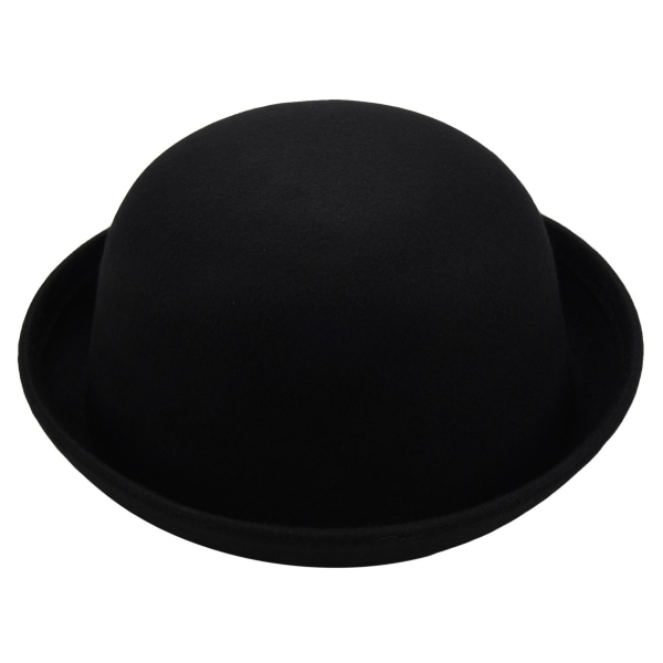 1 kpl Melonihattu Bowler Hat Bowler Hat Felt Hat Chaplin Hat Ratsastushattu (musta)