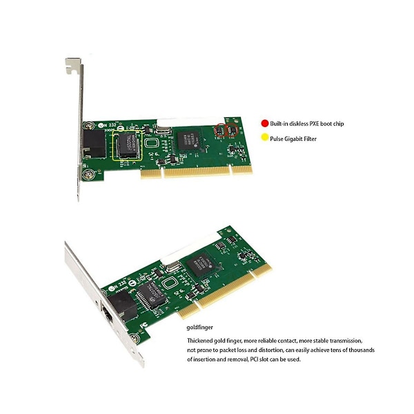 PCIe Gigabit Nätverkskort Trådlöst Nätverkskort Litet Chassi Nätverkskabel Nätverkskort RJ45 LAN-adapter Konverteringskort