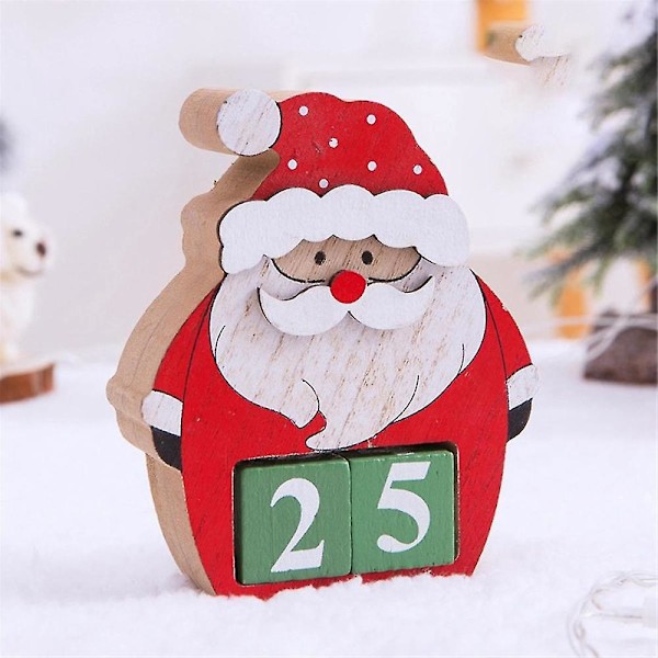 3 stk. Evighedskalender Terning Jule Nedtællingsblok Skrivebord -indretning Bordindretning Ornament Dekorer Skrivebordskalender