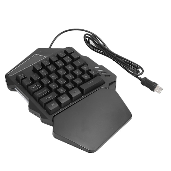 G94 Enhands Gaming Tangentbord USB Kabelansluten RGB Bakgrundsbelyst 35 Tangenter Tangentbord för Dator (Blandat Ljus)