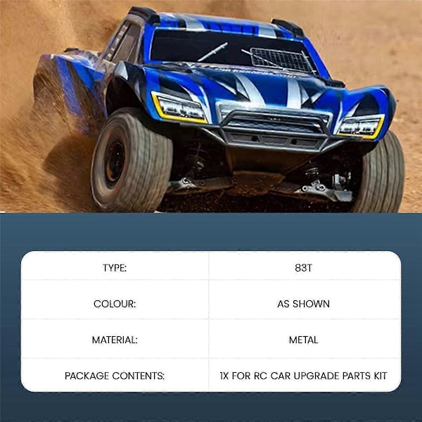 Metall 0,8M 48P Spårväxel & -växelset för /Slash 2wd 1/10 RC-bilmodelldelar 83T