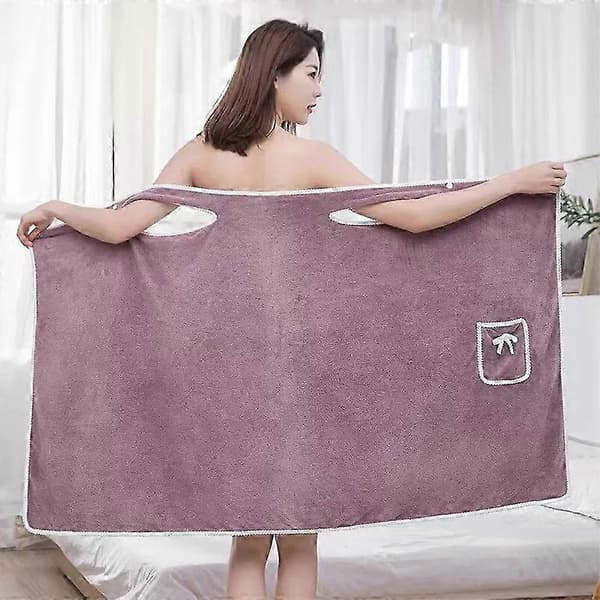 Dametøj Badekåbe, Bruseforhæng, Spa-Wrap Håndklæde Kjole Hurtigtørrende Badekåbe