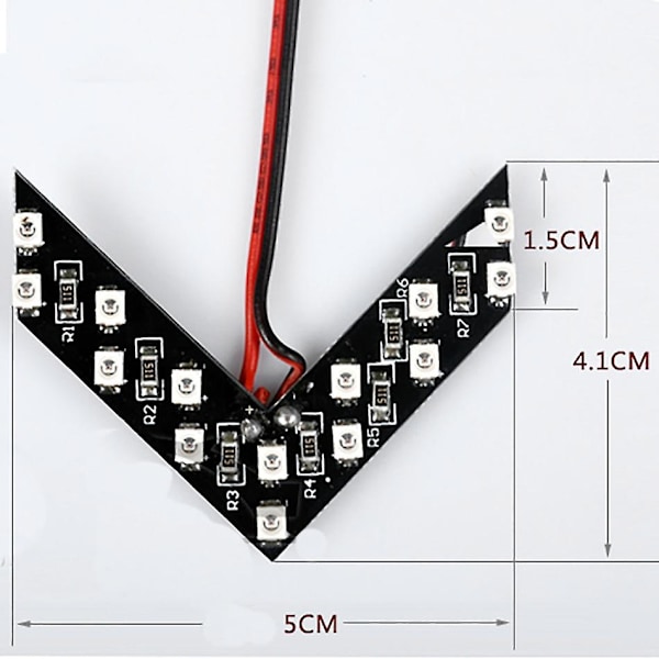 2 kpl Universaali 14-SMD Auton Sivupeilin Vilkku LED-Valot Vilkku Retrofit Keltainen Valo