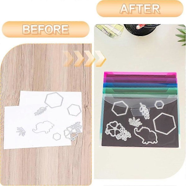 Magnetisk Papir-, Stempel- og Stanseopbevaringspose, Stanseopbevaringsæt til Opbevaring, DIY Scrapbooking, Kortfremstilling