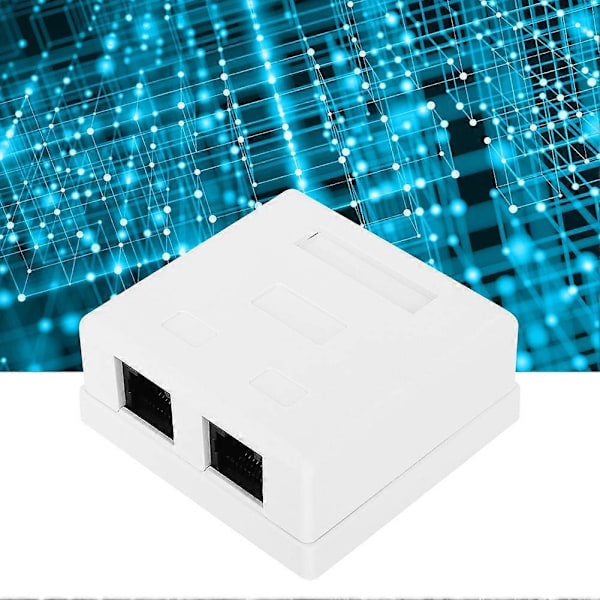 RJ45-8P8C Cat 6 Dobbelt-Port Netværksstik Overflademonteret Desktop Informations Junction Box YEMAA