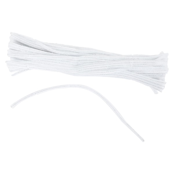 300 stk 30cm Kreative Pipe Cleaners, Hvit