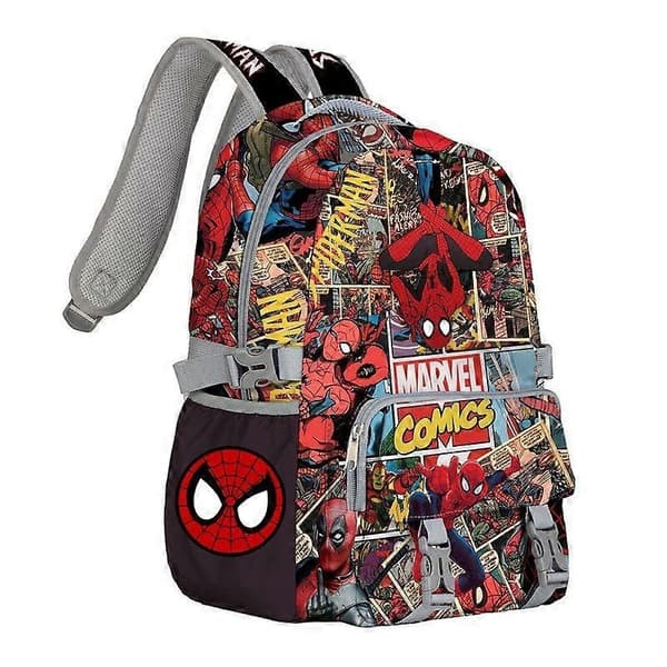 Spider Man studentryggsekk Marvel stor kapasitet uformell dobbeltlags studentryggsekk C