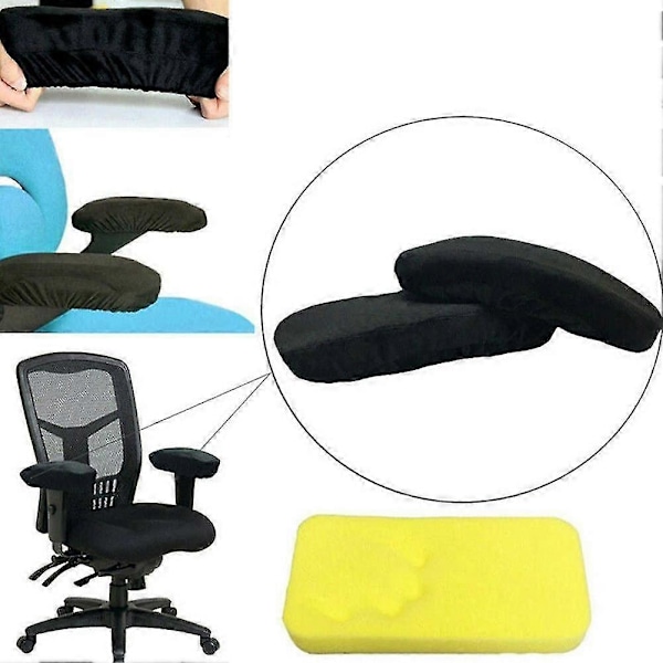 2-delat Set Ergonomisk Armstödsdyna i Memory Foam, Bekvämt Stolsstöd för Armbågar och Underarmar Tryckavlastning -Z